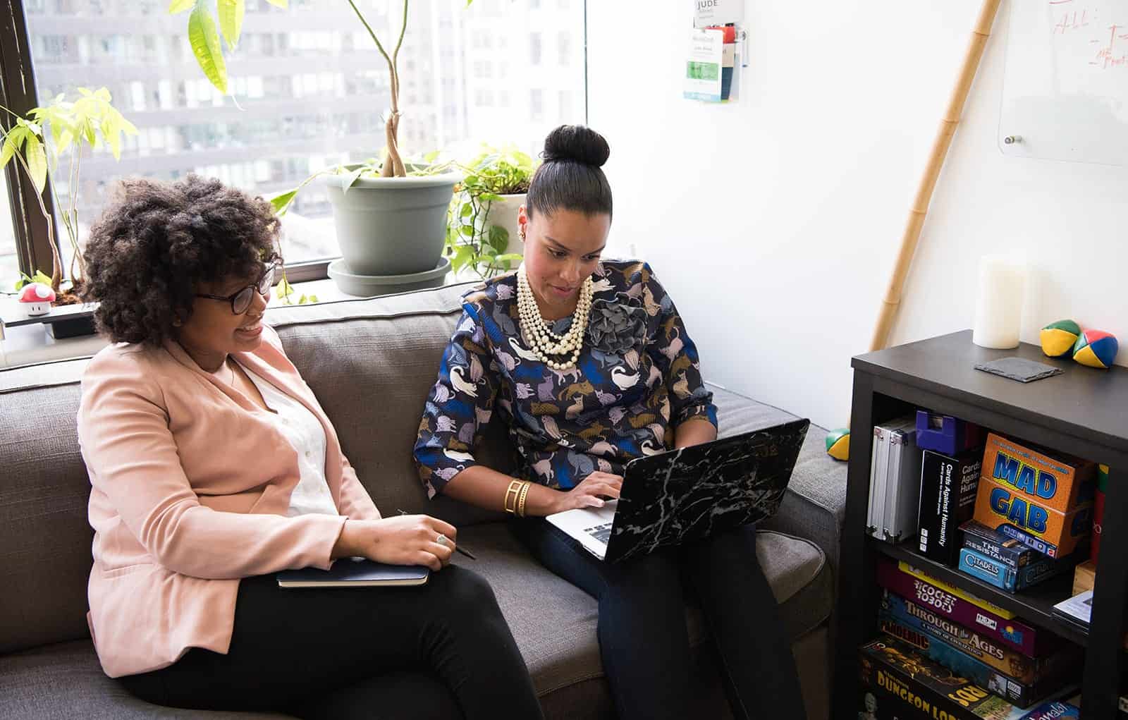 Modern office corridor representing the blend of remote and in-office work environments